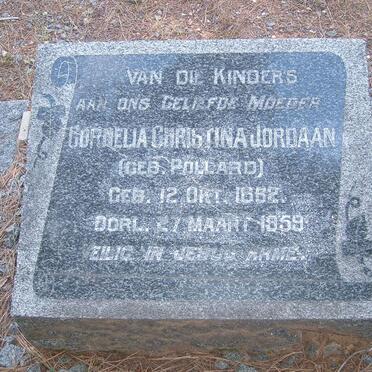 JORDAAN Cornelia Christina nee POLLARD 1862-1959