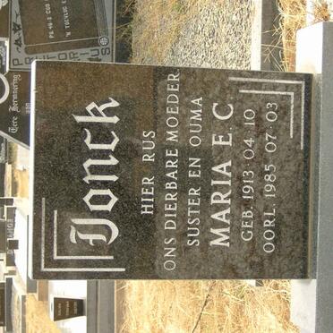 JONCK Maria E.C. 1913-1985