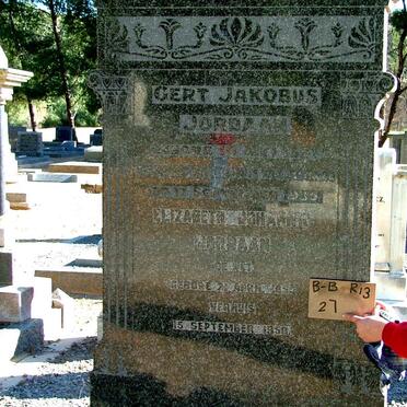 JORDAAN Gert Jakobus  ??-1935 &amp; Elizabeth Johanna DE WET ??-1950