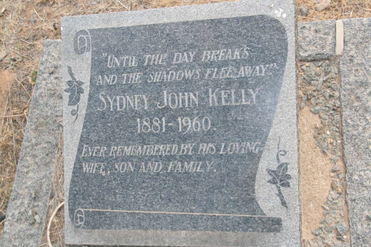 KELLY Sydney John 1881-1960