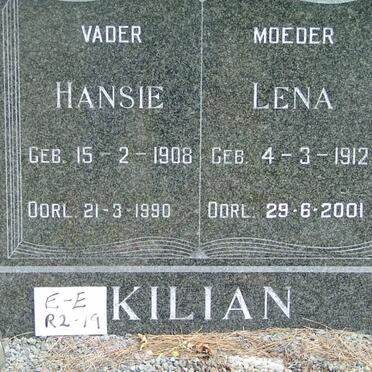 KILIAN Hansie 1908-1990 &amp; Lena 1912-2001