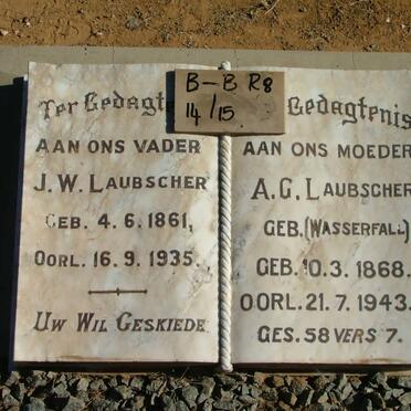 LAUBSCHER J.W. 1861-1935 &amp; A.G. WASSERFALL 1868-1943