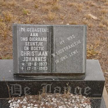 LANGE Christiaan Johannes, de 1977-1983