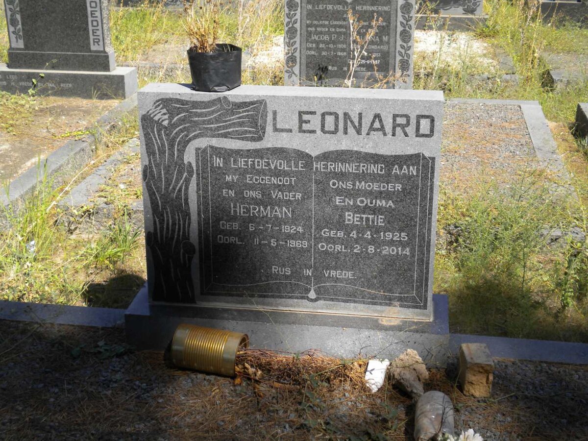 LEONARD Herman 1924-1969 &amp; Bettie 1925-2014