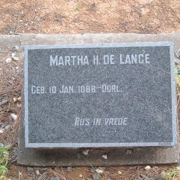 LANGE Martha H., de 1888-