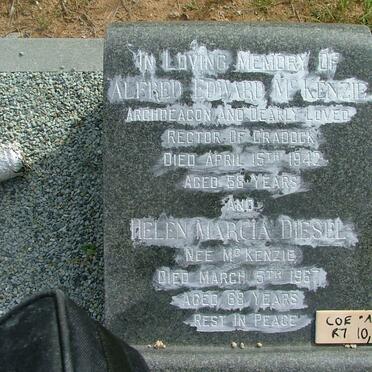 McKENZIE Alfred Edward  -1942 &amp; Helen Marcia DIESEL nee MCKENZIE -1967