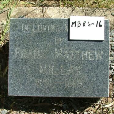 MILLAR Frank  Matthew 1870-1955