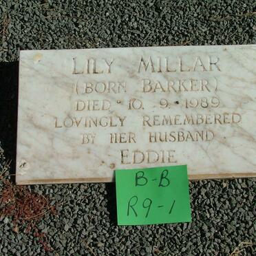 MILLAR Lily nee BARKER -1989