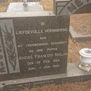 MEYBURGH André Francois Malan 1924-1966 &amp; Maria Cornelia Susanna DE LANGE 1924-2011