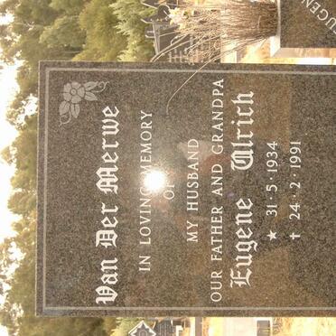 MERWE Eugene Ulrich, van der 1934-1991