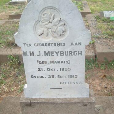 MEYBURGH M.M.J. nee MARAIS 1855-1915