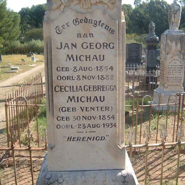 MICHAU Jan Georg 1854-1882 &amp; Cecilia Gebregga VENTER 1854-1934