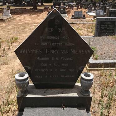 NIEKERK Johannes Henry, van 1925-1968