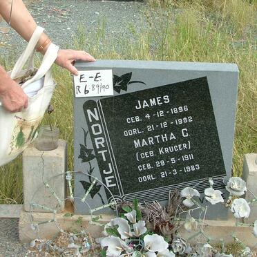 NORTJE James 1896-1982 &amp; Martha C. KRUGER 1911-1983