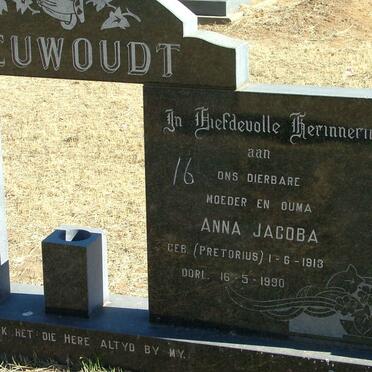 NIEUWOUDT Frederick Johannes P. 1909-1987 &amp; Anna Jacoba PRETORIUS 1913-1990 