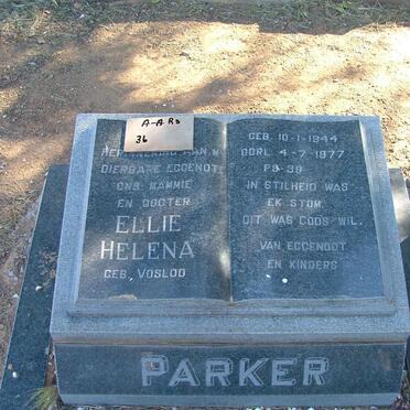 PARKER Ellie Helena nee VOSLOO 1944-1977