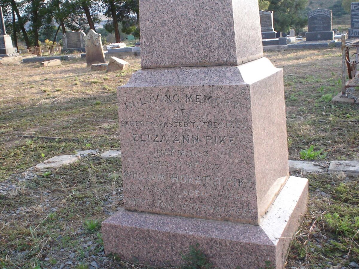 PIKE William Horatio -1863 &amp; Eliza Ann -1863