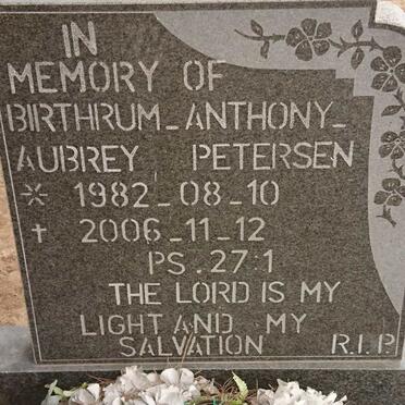 PETERSEN Birthrum Anthony Aubrey 1982-2006
