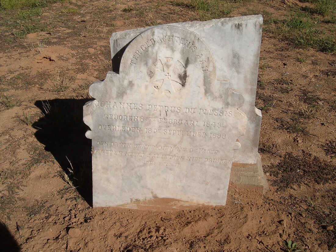 PLESSIS Johannes Petrus, du 1843-1898