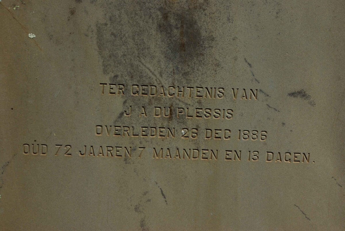 PLESSIS J.A., du -1886