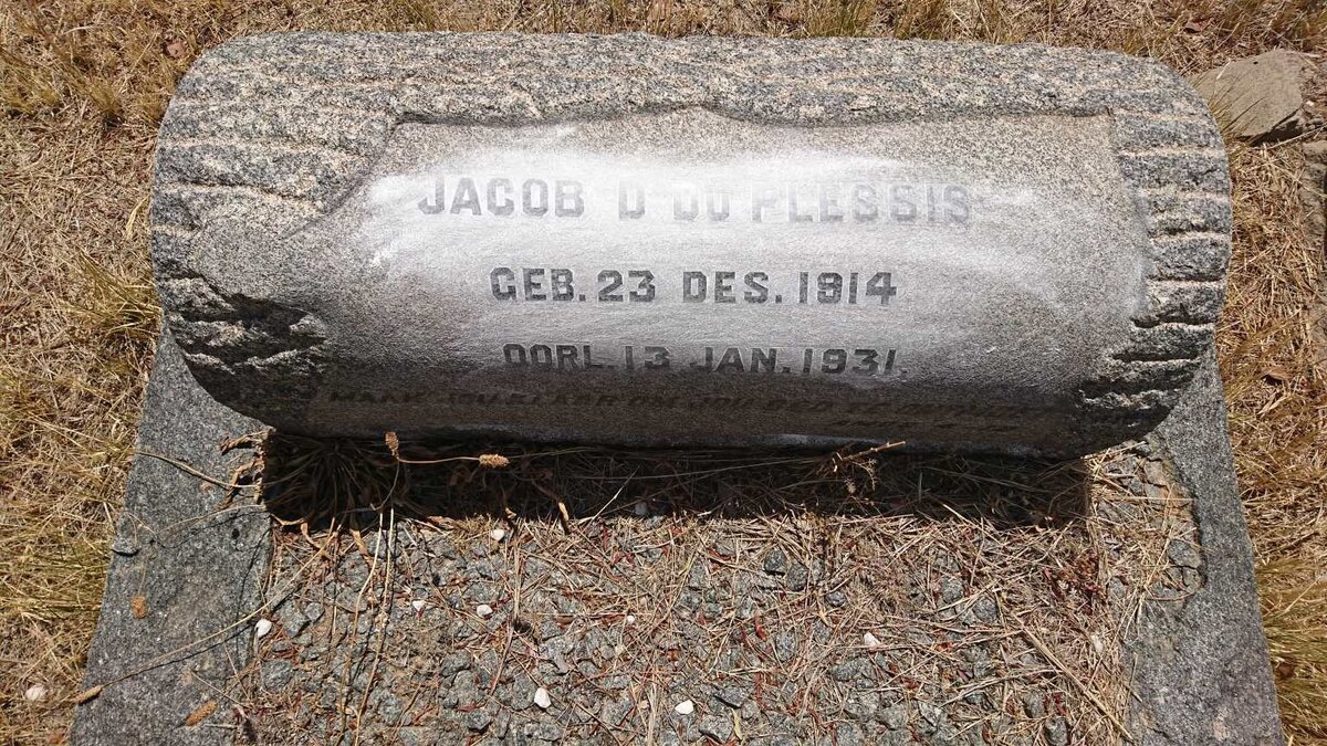 PLESSIS Jacob D., du 1914-1931