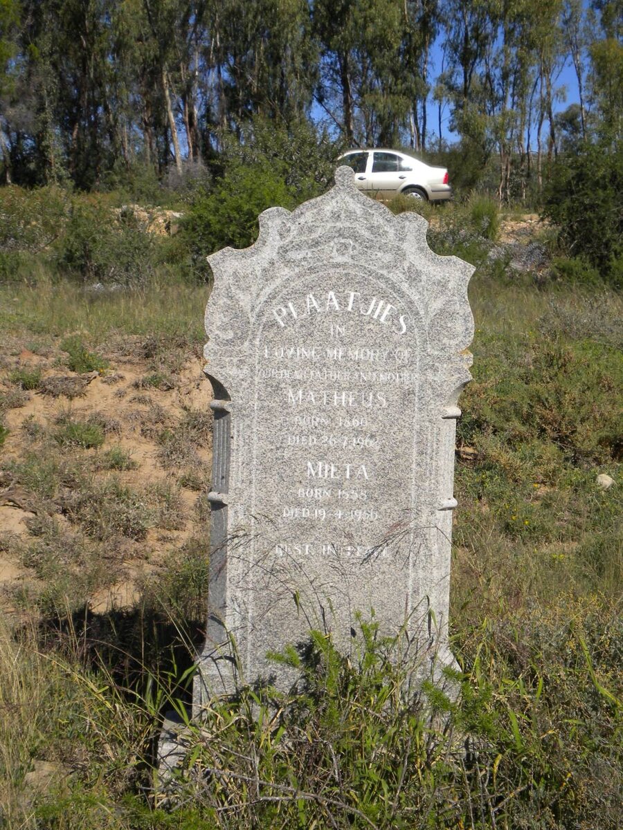 PLAATJIES Matheus 1860-1962 &amp; Mieta 1858-1956