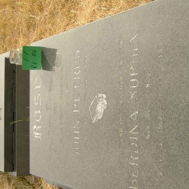 ROSE John Petrus 1??9-1981 &amp; Berdina Sophia 1917-19??