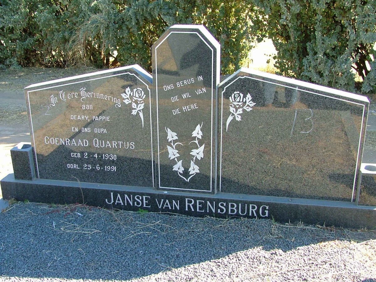 RENSBURG Coenraad Quartus, Janse van 1930-1991
