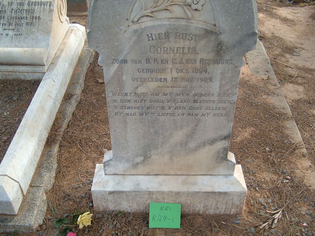 RENSBURG Cornelis, J. van 1894-1909