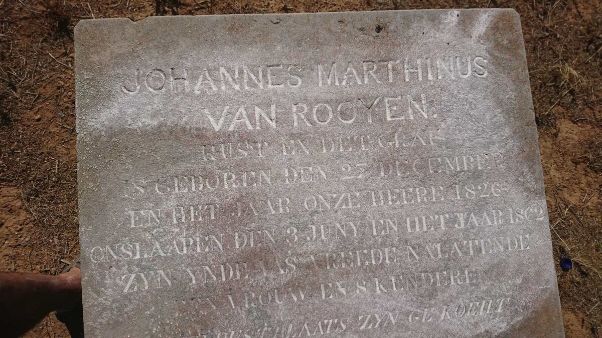 ROOYEN Johannes Marthinus, van 1826-1862 :: SMET P.W. 1851-1892