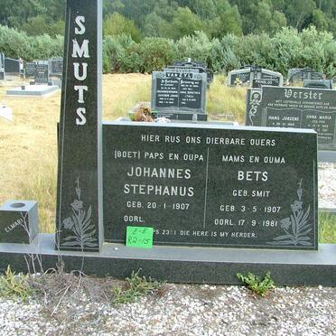 SMUTS Johannes Stephanus 1907- &amp; Bets SMIT 1907-1981