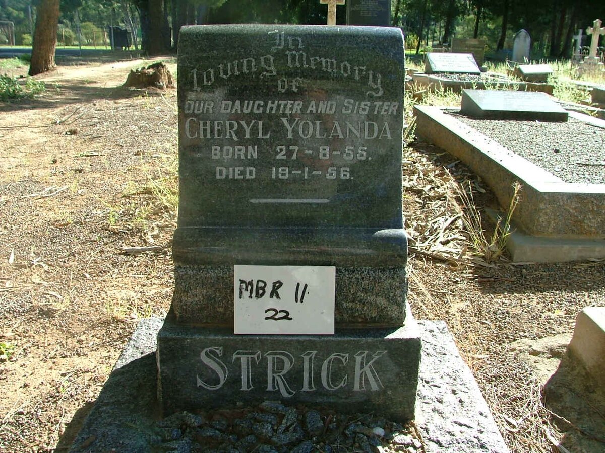 STRICK Cheryl Yolanda 1955-1956