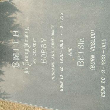SMITH Bobby 1932-1995 &amp; Betsie VOSLOO 1933-