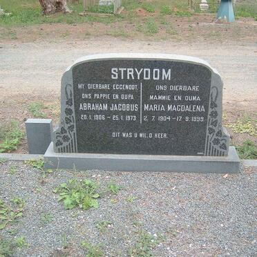 STRYDOM Abraham Jacobus 1906-1973 &amp; Maria Magdalena 1904-1999