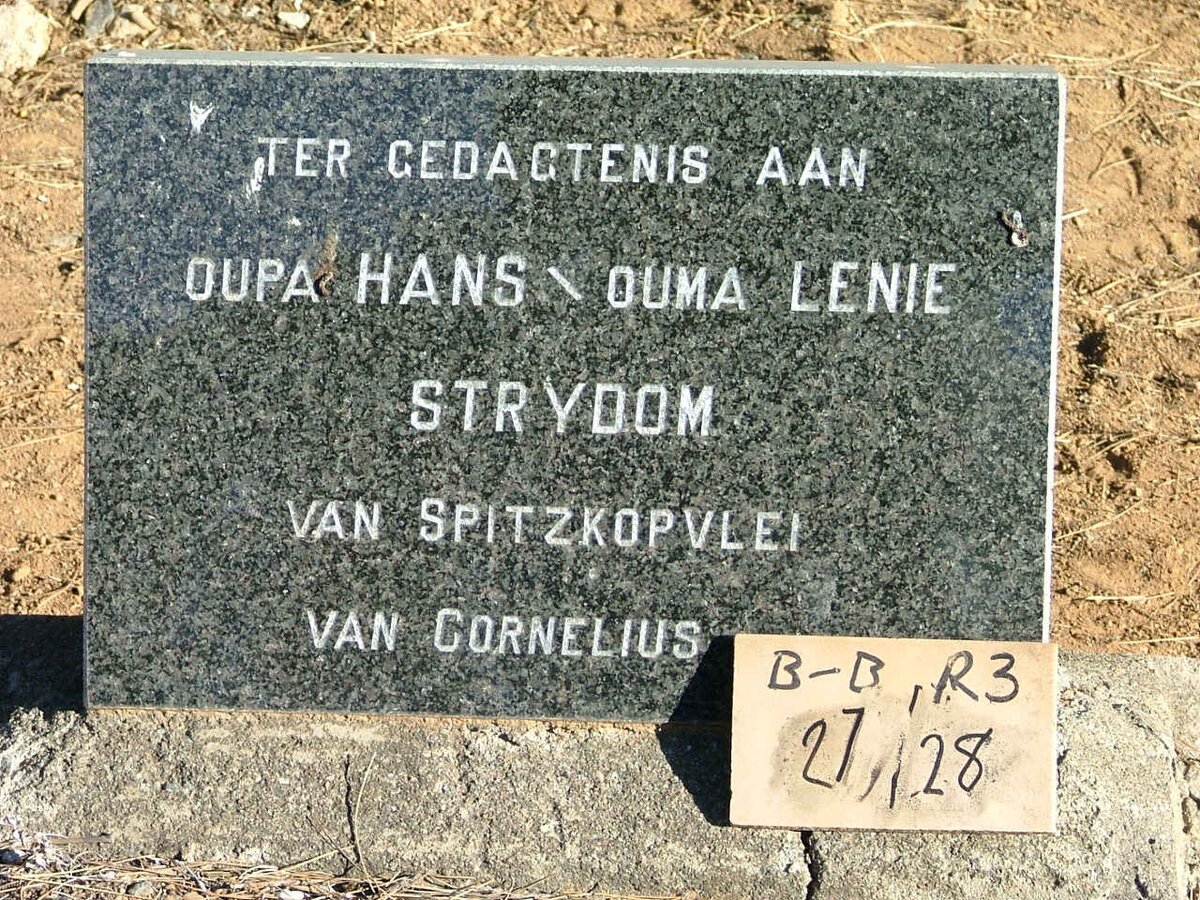 STRYDOM Hans &amp; Lenie