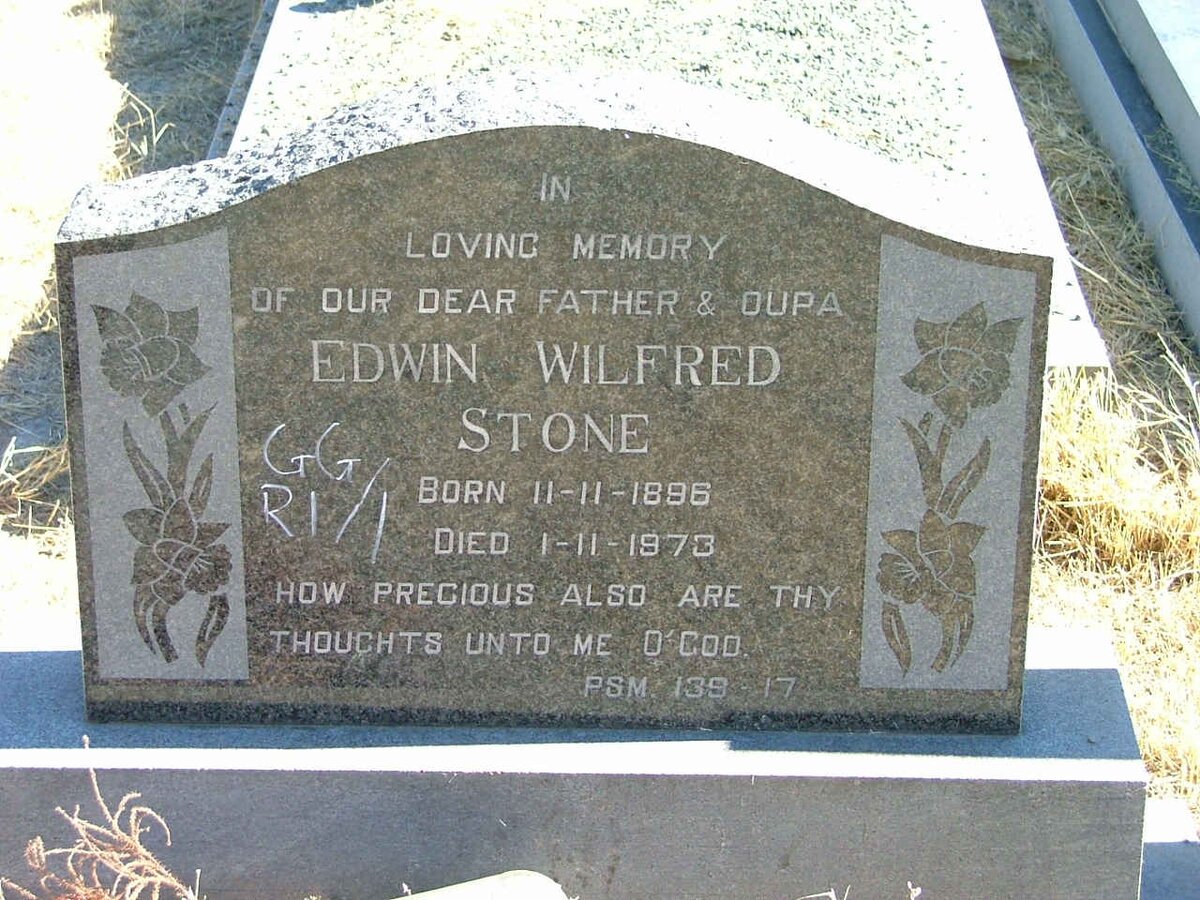 STONE Edwin Wilfred 1895-1973