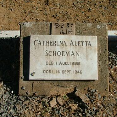 SCHOEMAN Catherina Aletta 1888-1946