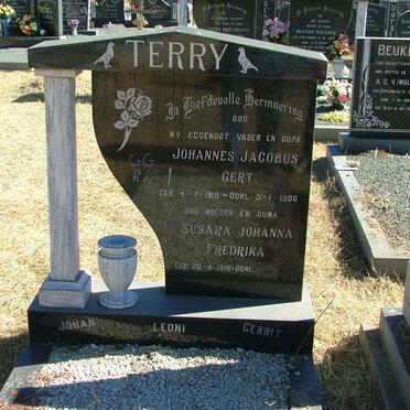TERRY Johannes Jacobus Gert 1915-1988 &amp; Susara Johanna Fredrika 1919-