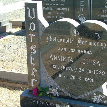 VORSTER Annieta Louisa nee MEYER 1939-1990
