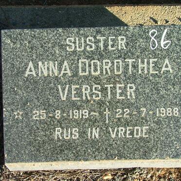 VERSTER Anna Dorothea 1919-1988