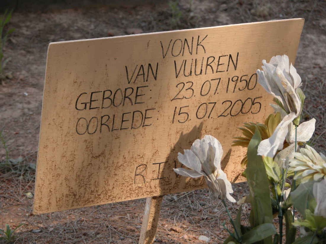 VUUREN Vonk, van 1950-2005
