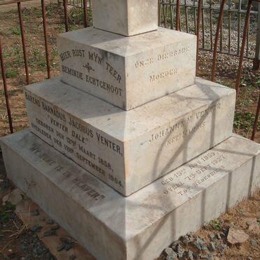 VENTER Barend Barnadus Jacobus 1858-1904 &amp; Johanna M. MARAIS 1859-1927