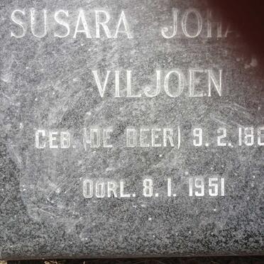 VILJOEN Andries Mattheus 1875-1942 &amp; Susara Johanna DE BEER 1880-1951