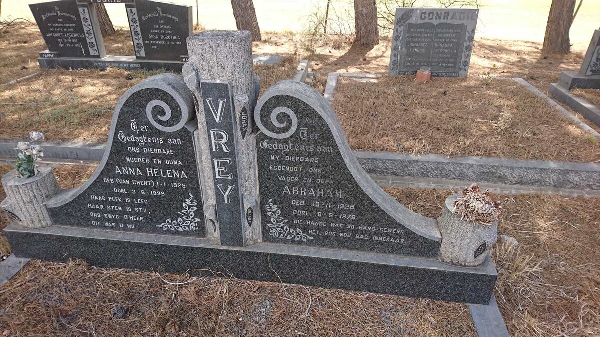 VREY Abraham 1925-1978 &amp; Anna Helena VAN GHENT 1925-1998