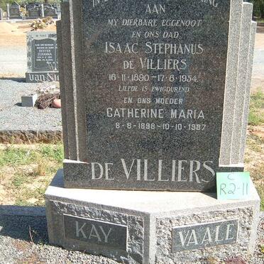 VILLIERS Isaac Stephanus, de 1890-1954 &amp; Catherine Maria 1898-1987