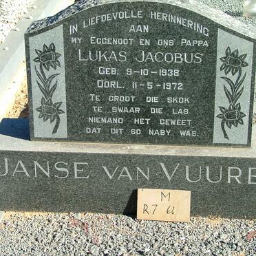 VUUREN Lukas Jacobus, Janse van 1938-1972
