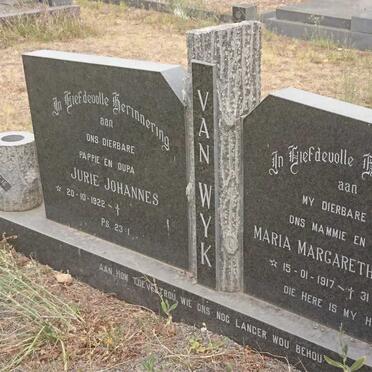 WYK Jurie Johannes, van 1922- &amp; Maria Margaretha VAN ROOYEN 1917-1989