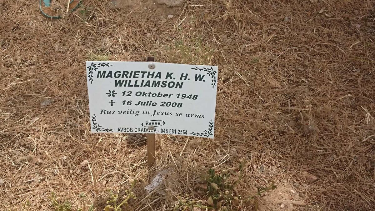 WILLIAMSON Magrietha K.H.W. 1948-2008
