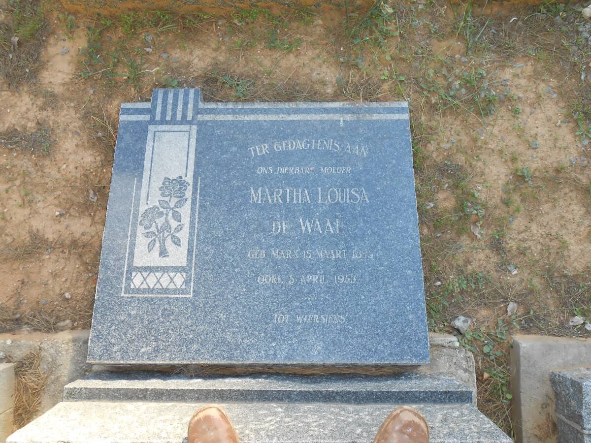 WAAL Martha Louisa, de 1895-1953