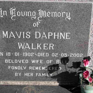WALKER Mavis Daphne 1902-2002